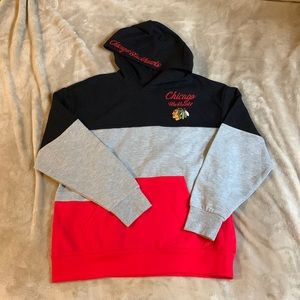 NWOT NHL Chicago Blackhawks Medium Color-block Hoodie